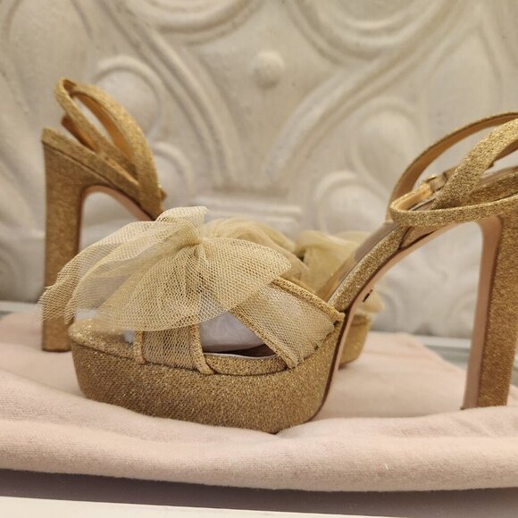 Badgley Mishcka Sophie Bow Platform Sandals. NIB. Size 6.5 - Picture 5 of 11